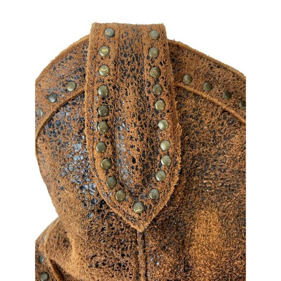 Idyllwind Miranda Lambert Brown Leather Stud Ankle Cowgirl Boots 8.5B J10072 - Picture 7 of 15